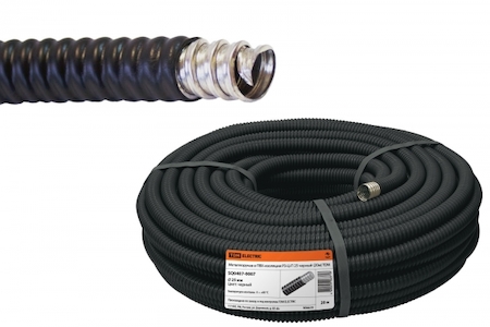 TDM ELECTRIC SQ0407-0007 Металлорукав в ПВХ-изоляции РЗ-Ц-П 25 черный (20М) TDM